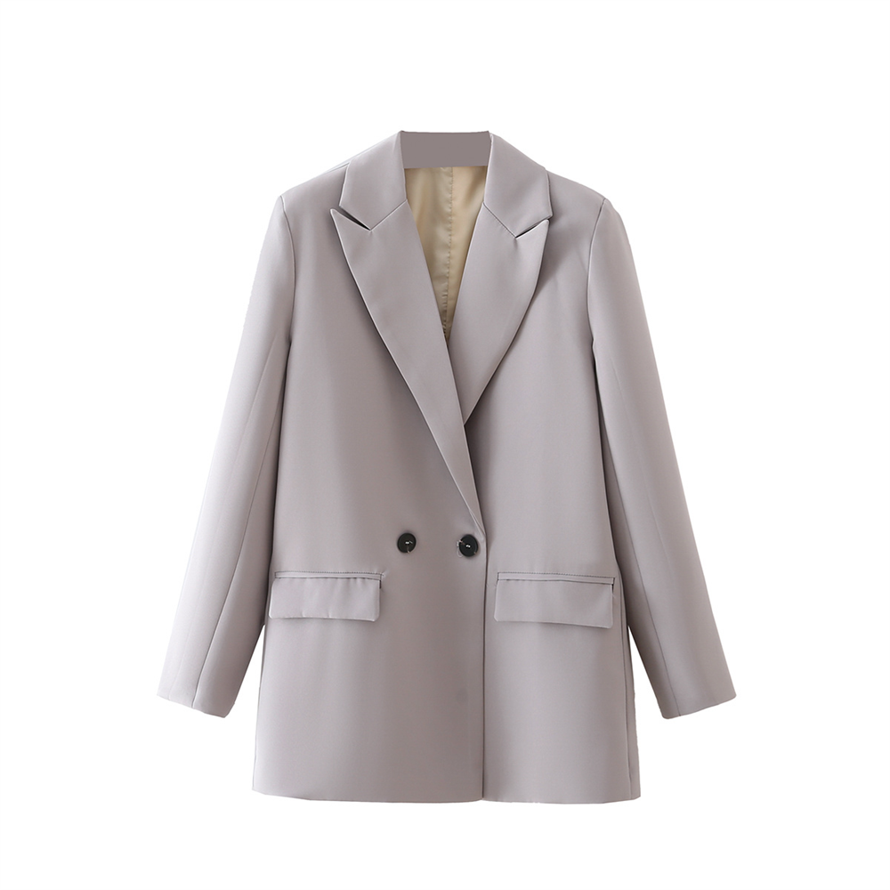Dam Blazer Stickad Elegant 100% Akryl Tidlös Design 7
