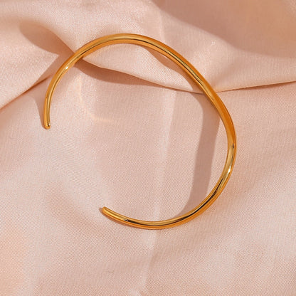 Kvinnors Armband Minimalistisk Vågform Rostfritt Stål Vattentålig 5