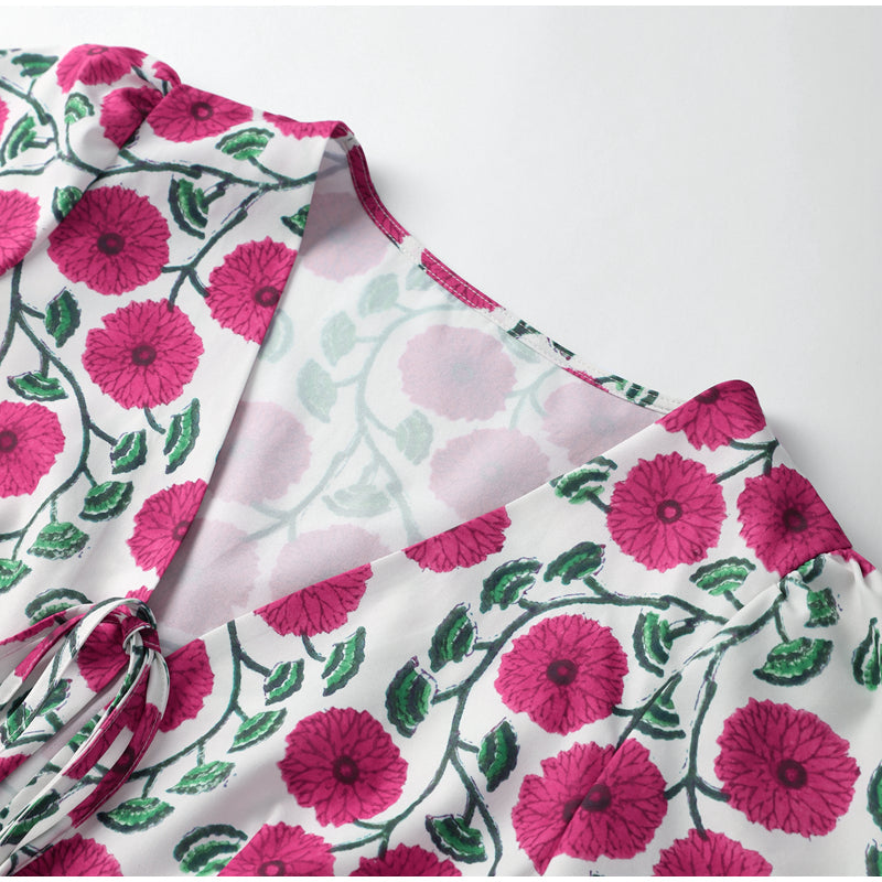 Dam Topp Blommönster Polyester Elegant-3