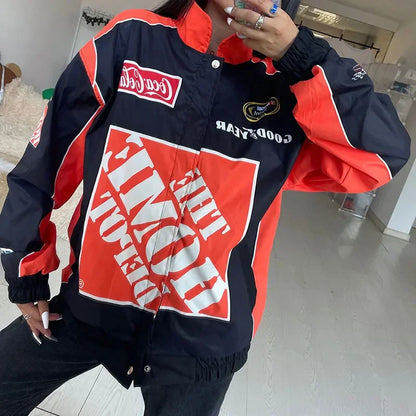 Damjacka Trendig Polyester med Fickor för Dam-4