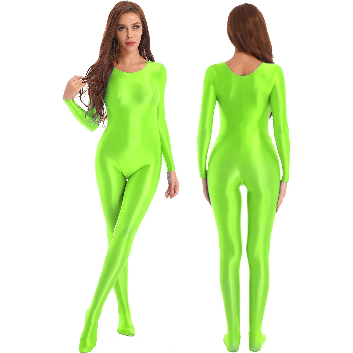 Variant image for Dam Jumpsuit Monokrom Långärmad Lycra Nylon Spandex-5