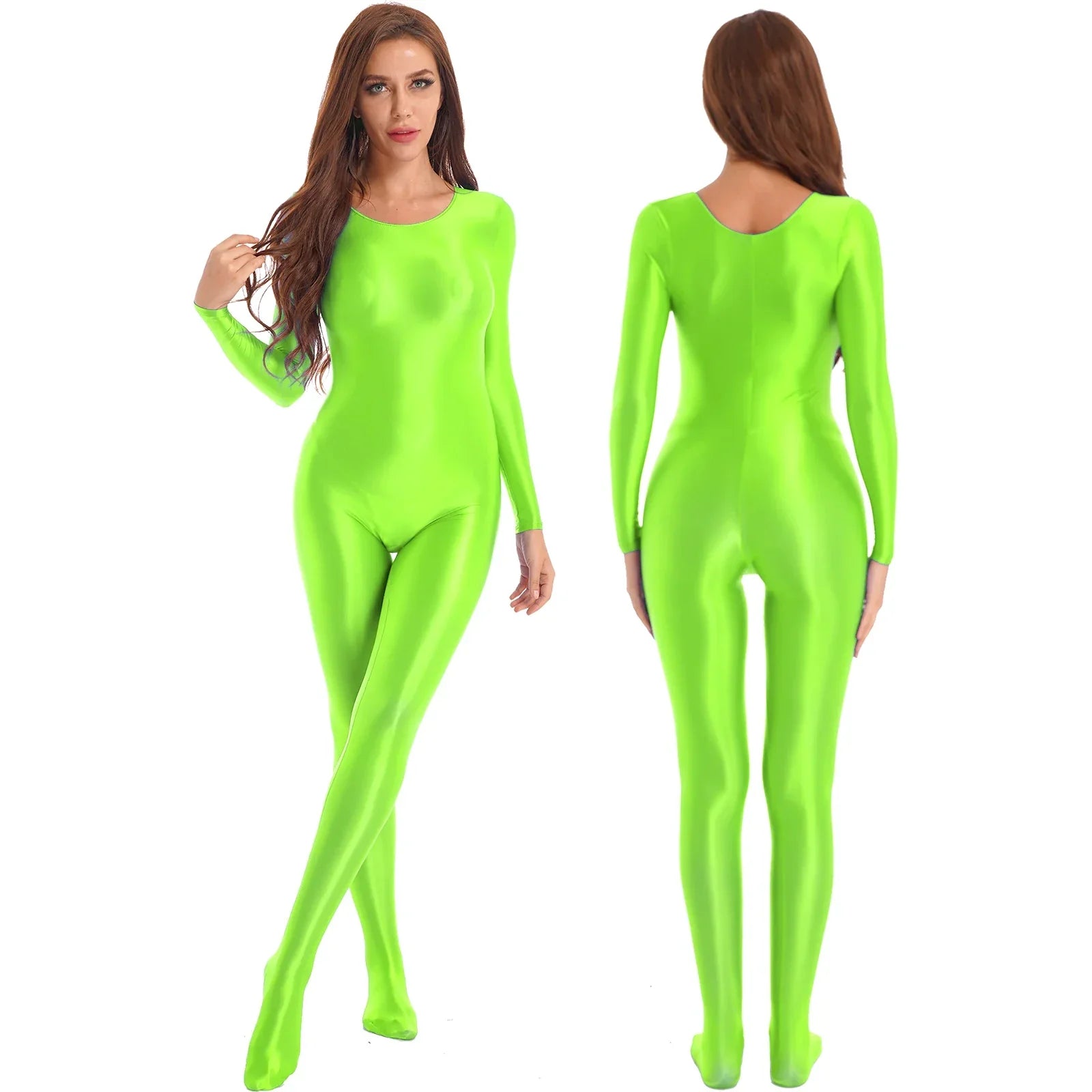 Variant image for Dam Jumpsuit Monokrom Långärmad Lycra Nylon Spandex-5