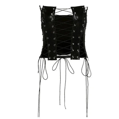 Variant image for Dam Bustier Korsett Enhetlig Design Bomull Syntetiskt Läder-4