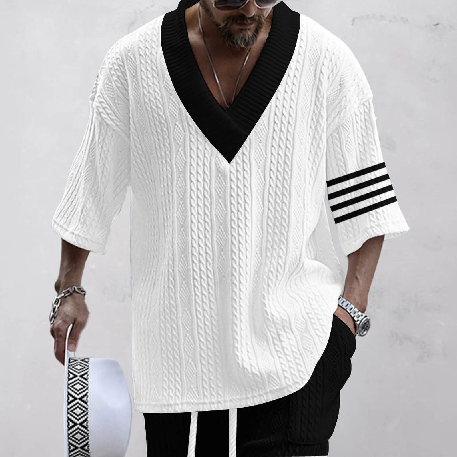 Variant image for Dam Tvådelad Set Randig Jacquard Summer Style-1