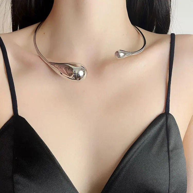 Dam Halsband Geometrisk Design Koppar och Akryl-2