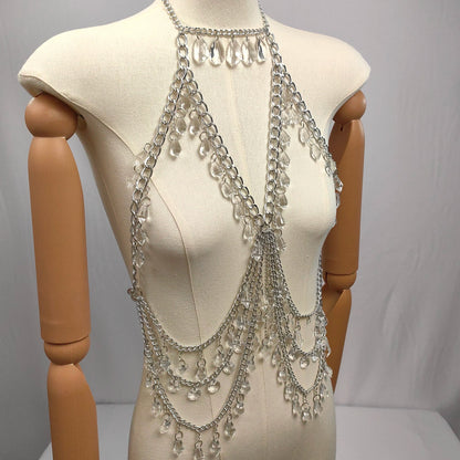 Dam Kroppsmycken Rund Metall Elegant Zirkon-4