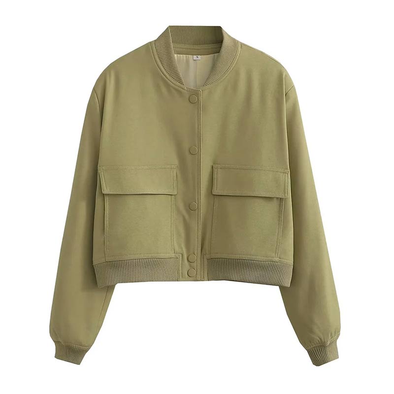 Kvinnor Kort Jacka Trendig Design Miljövänliga Material-4