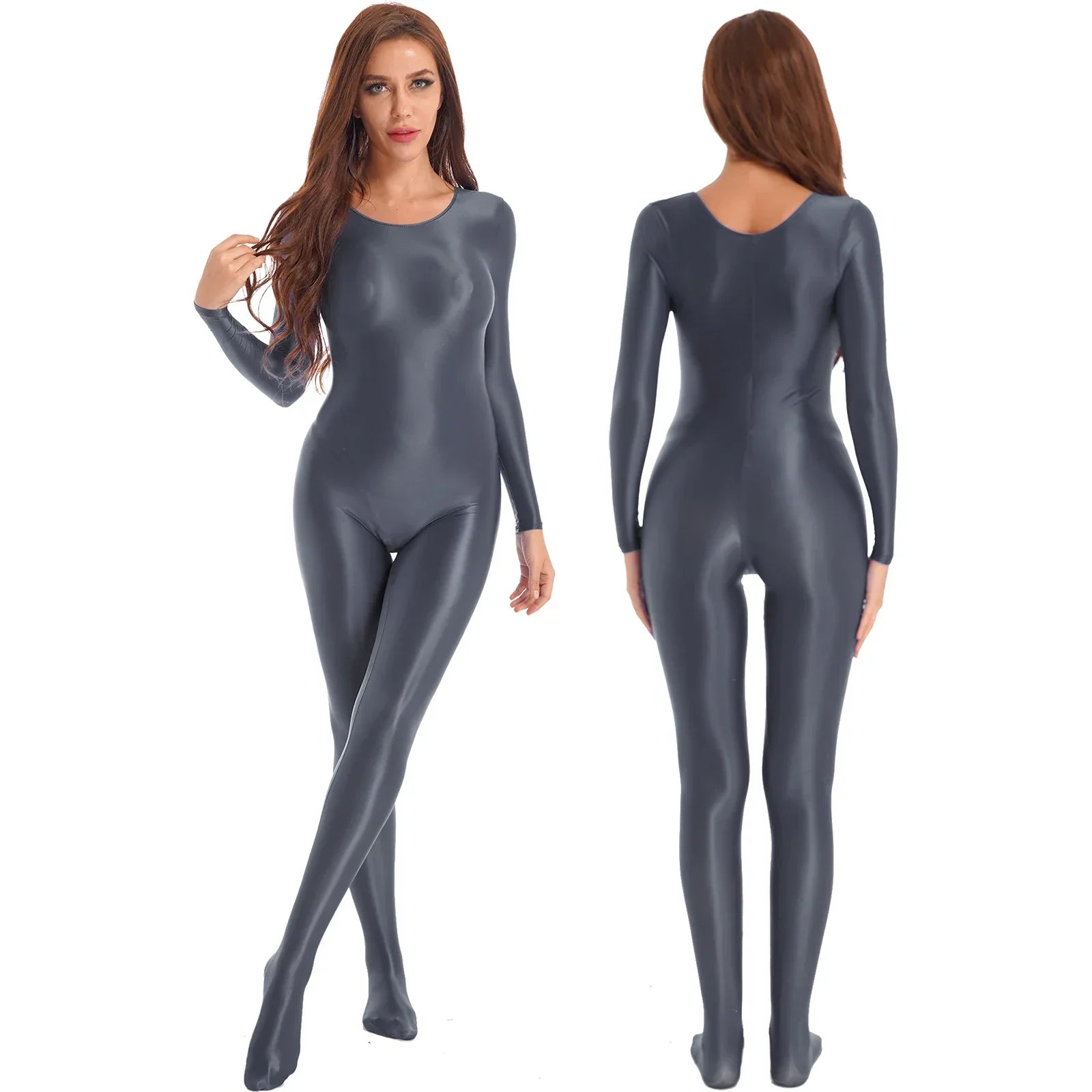 Variant image for Dam Jumpsuit Monokrom Långärmad Lycra Nylon Spandex-15