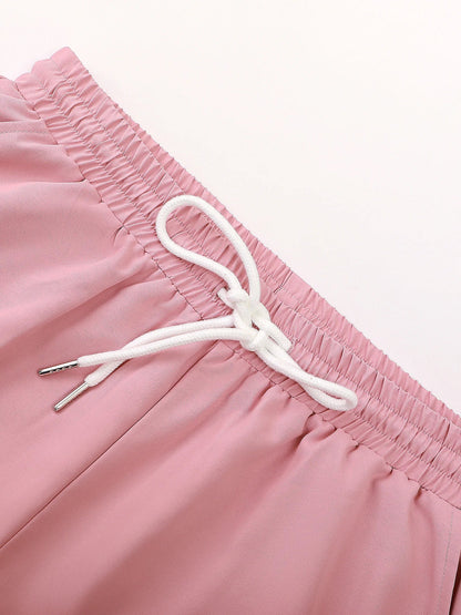 Tvådelat Set Dam Normal Passform Polyester för Sommarens Olika Tillfällen-5