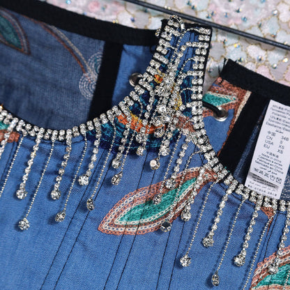 Dam Korsett Topp Blommigt Broderi Mjuk Bomull-2