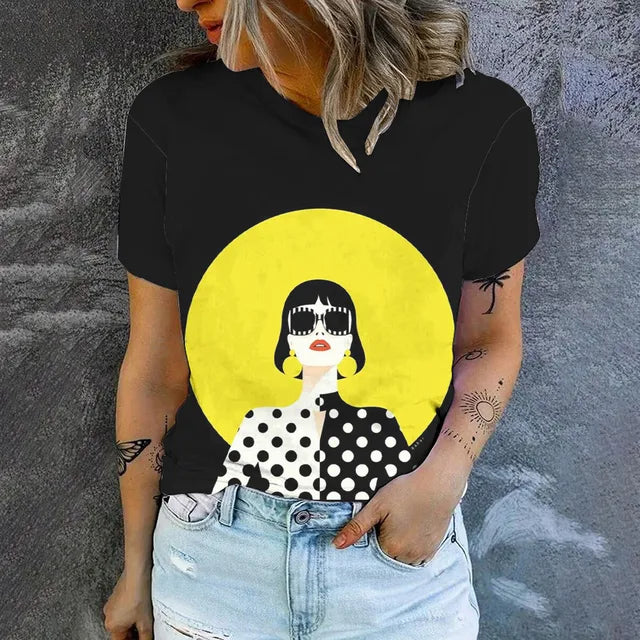 Dam Skjorta Modern Avslappnad 100% Bomull Elegant Design-5