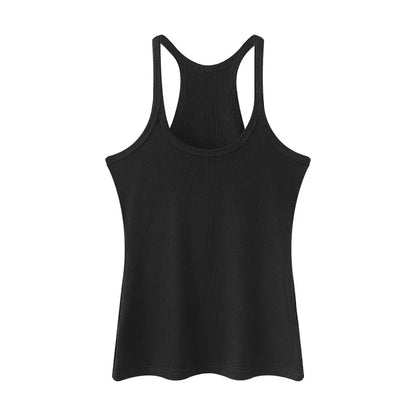 Dam Tank Top Klassisk Design Viskosblandning-1