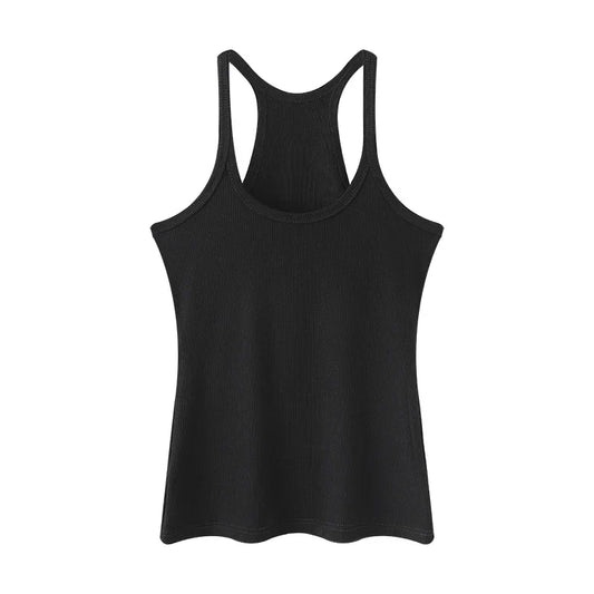 Dam Tank Top Klassisk Design Viskosblandning-1