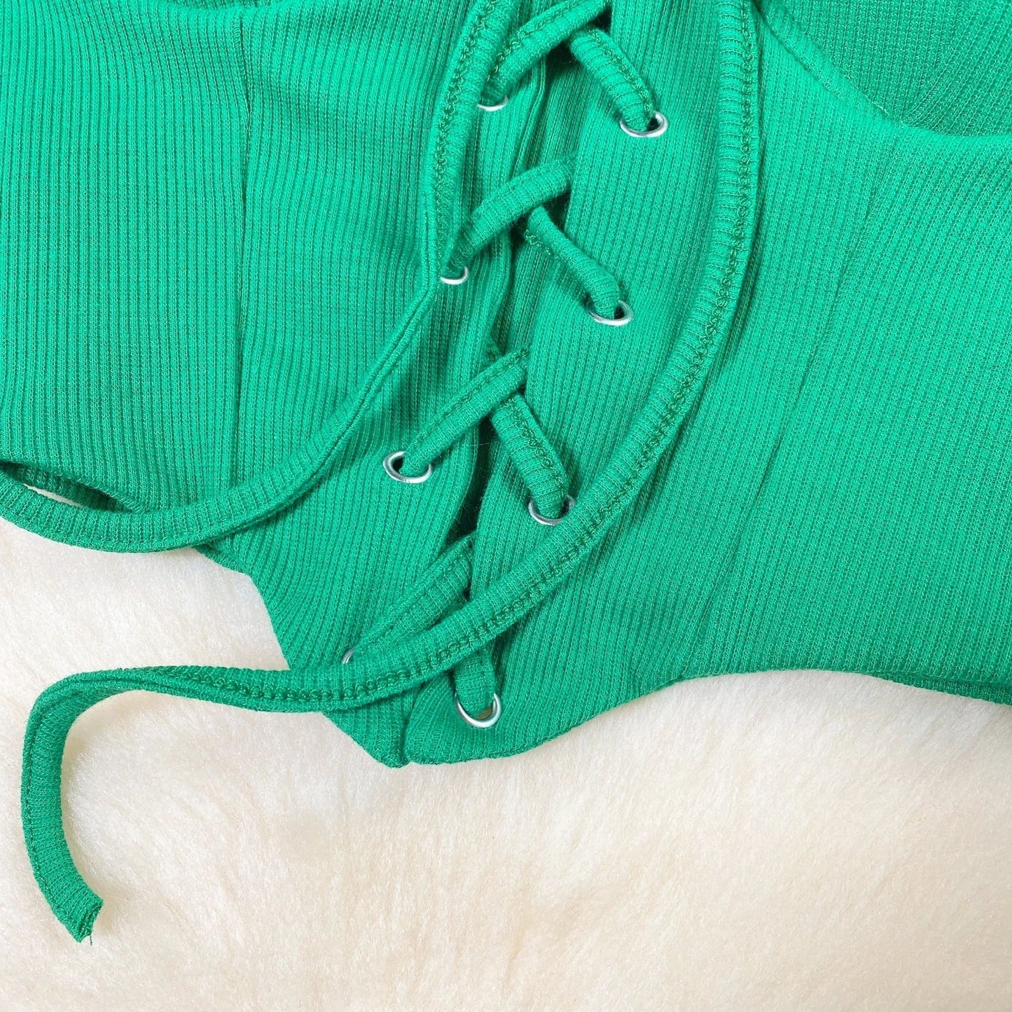 Dam Bustier Enfärgad Polyester Klubbplagg-2