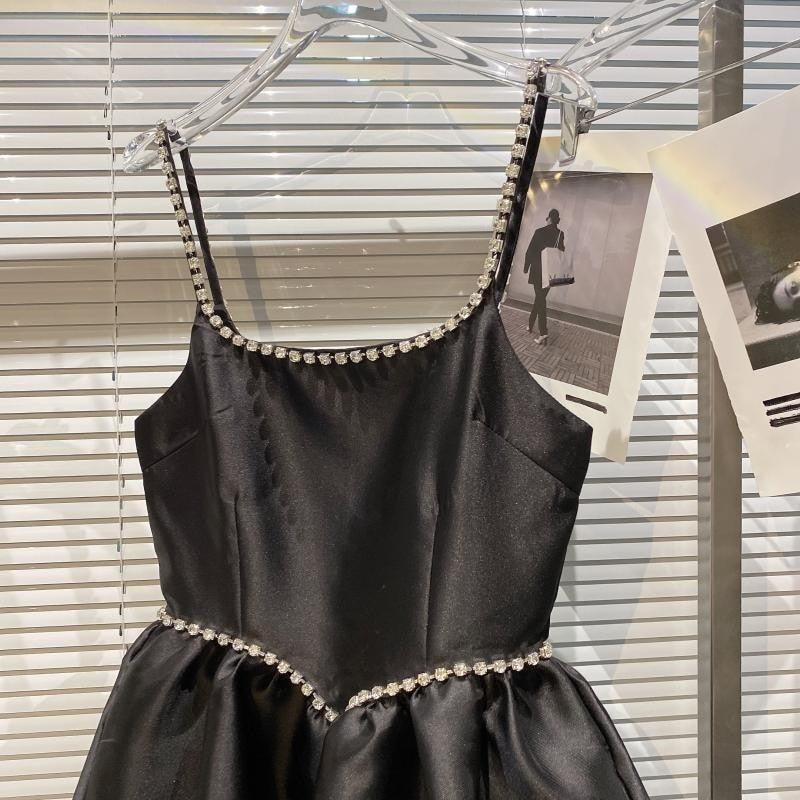 Kvinnors Miniklänning A-linjeformad Polyester Spaghetti Band 2