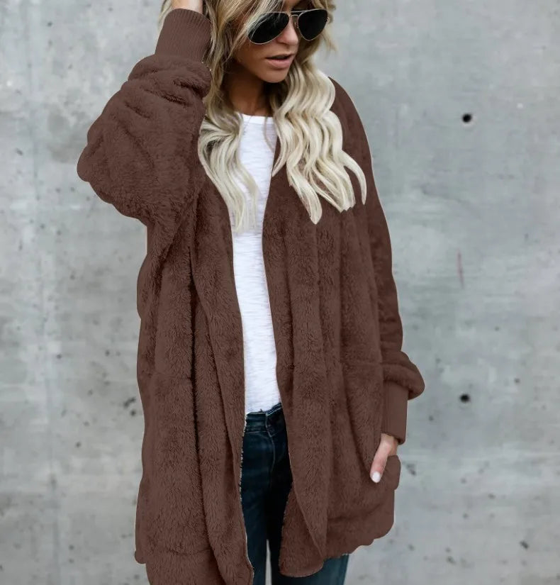 Variant image for Fleecejacka Dam Överdimensionerad Mjuk Fleece för Komfort och Stil-71