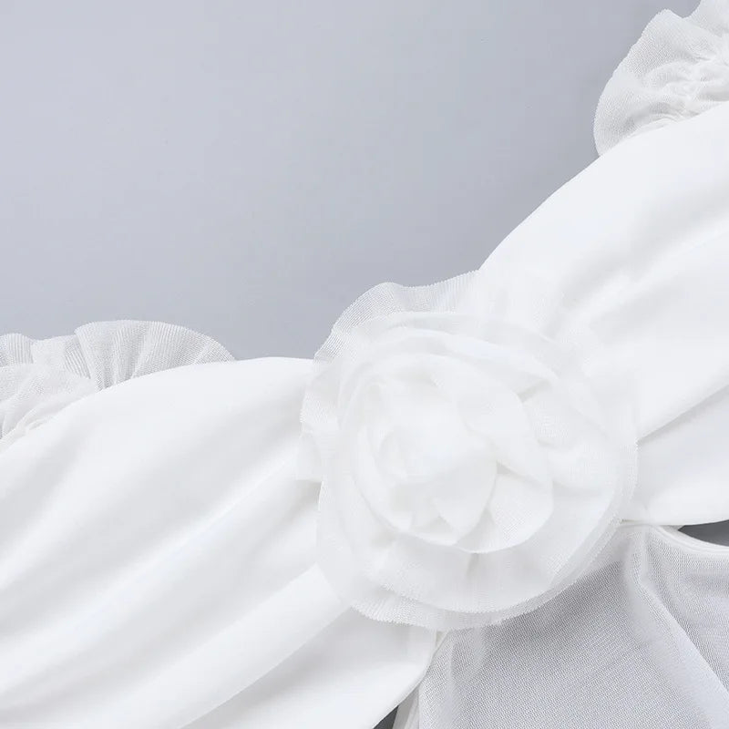 Kort Crop Top för Dam i Stretchigt Polyester – Enfärgad, Lätt och Bekväm Topp för Festliga Tillfällen 6