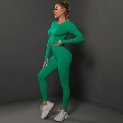 Variant image for Dam Aktiva Byxor Hög Midja Andningsbart Spandex Nylon-45
