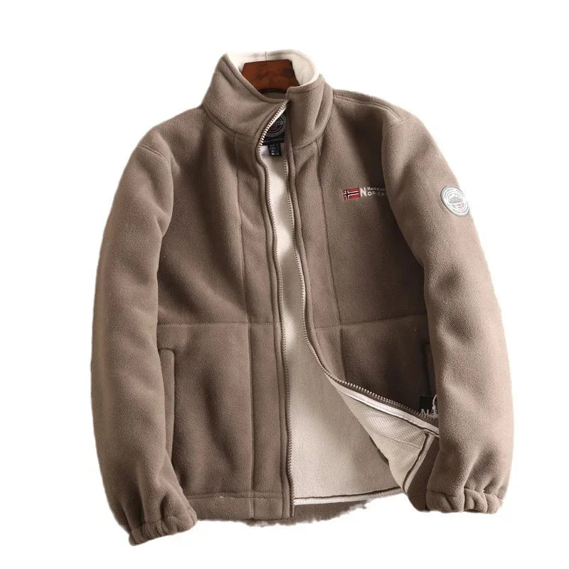Herrjacka Vindtät Polyester Modern Passform För Utomhusaktiviteter-2