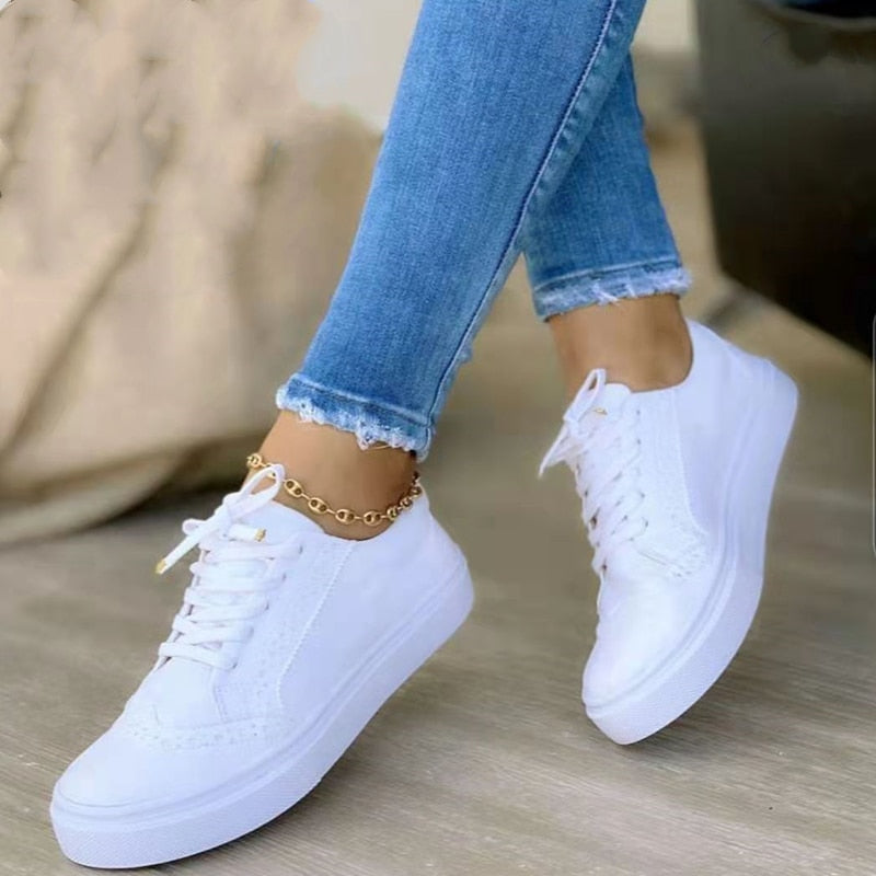 Dam Sneakers Ortopedisk Design Andningsbart Material-4