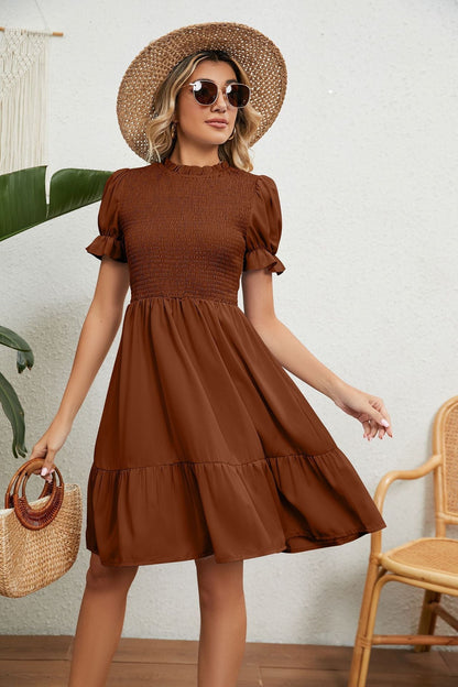 Dam Sommarklänning med Ruffle Detalj i 100% Bomull 4