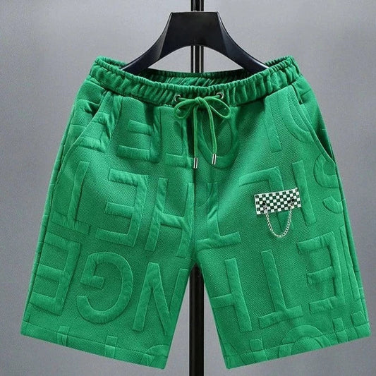 Herr Shorts Avslappnad Passform Mjukt Tyg med Elastiskt Midjeband-1