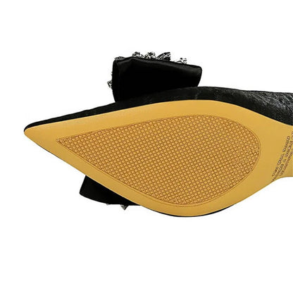 Dam Pumps Spetsig Design PU-Material Eleganta och Bekväma Skor-5
