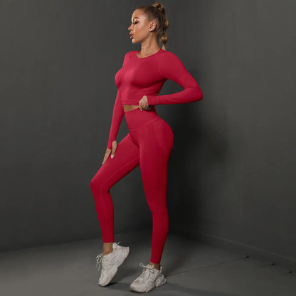 Variant image for Dam Aktiva Byxor Hög Midja Andningsbart Spandex Nylon-32