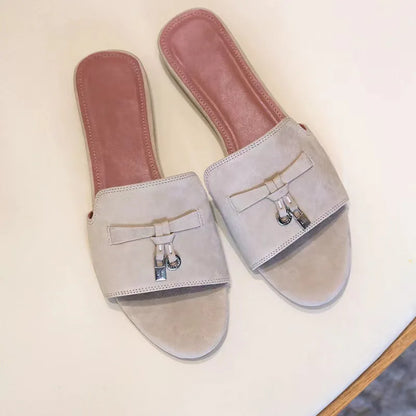 Dam Flat Mules Minimalistisk Syntetiskt Läder 6