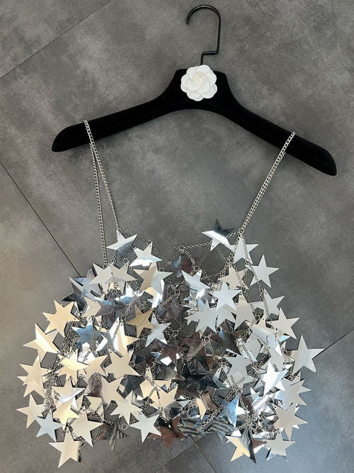 Kvinnors Stjärnformad Smycke Monokrom Metall-1