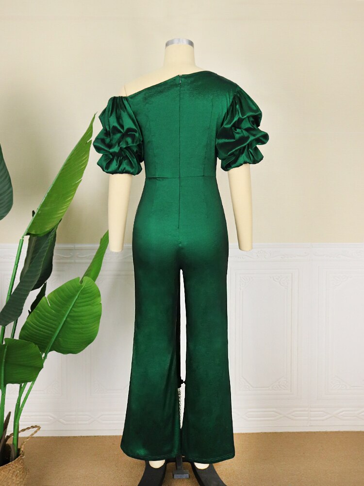 Kvinnors Jumpsuit Asymmetrisk Halsringning Spandex 6