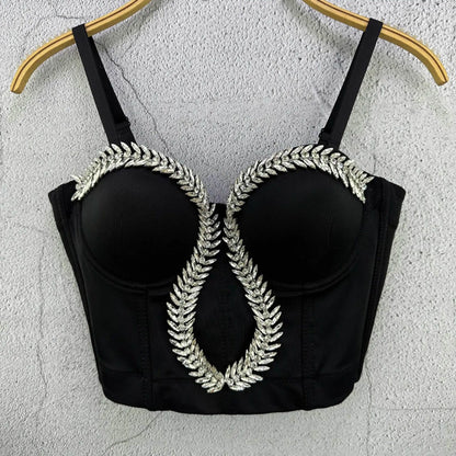 Variant image for Dam Bustier Monokrom Pärldekoration Polyester-13