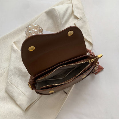 Damväska i Syntetläder med Avtagbar Rem – Vintage Design, Flera Förvaringsfack, Elegant Axelväska för Kvällsevenemang 5