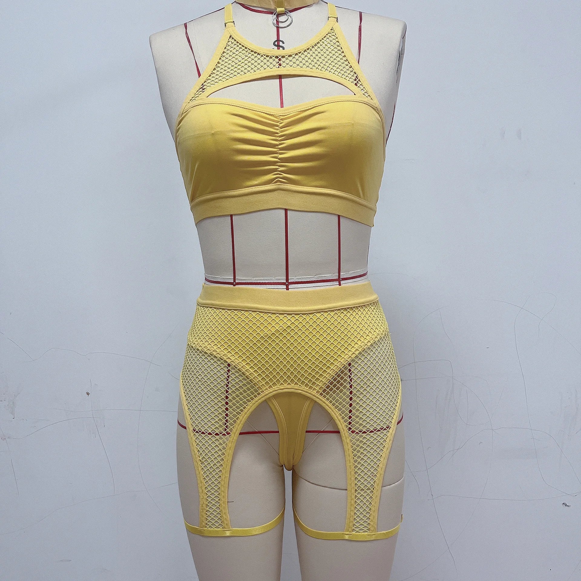 Variant image for Snygga Damunderkläder Set Monokrom Polyester Sexiga Underkläder-13