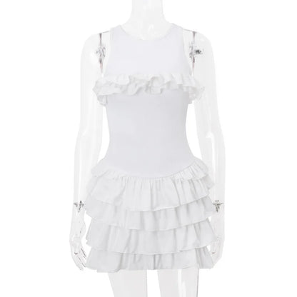 Dam Mini Klänning Slim Fit Mjuk Bomull-4