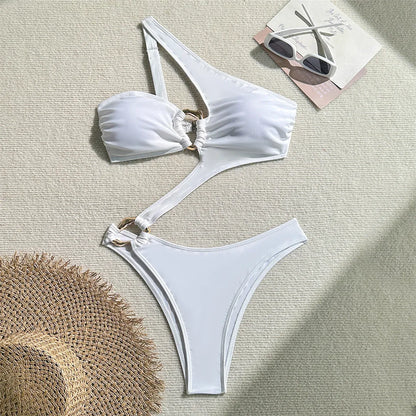 Variant image for Baddräkt Dam Monokini Justerbara Remmar Polyester för Strand och Pool-6