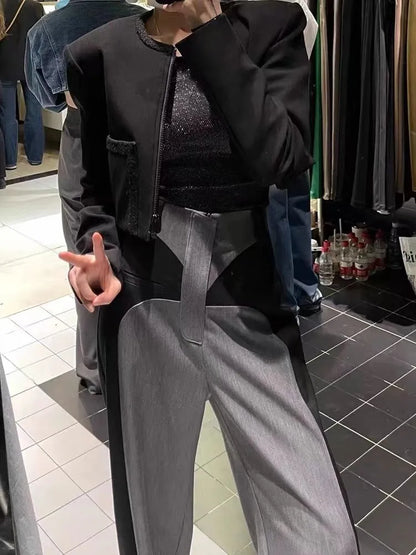 Variant image for Dam Byxor Patchwork Detaljer Hållbar Polyester-1