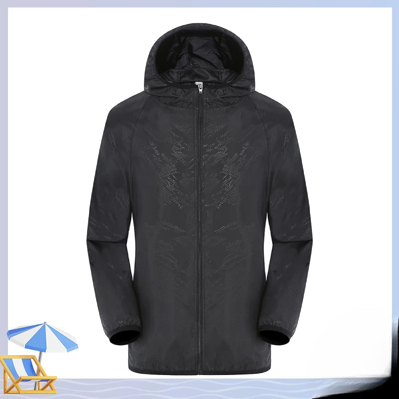 Variant image for Unisex Regnjacka Vindtät Vattentät Polyester Med Justerbar Huva-43
