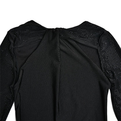 Lång Klänning Dam Empire Spandex Maxi Klänning Vristlängd Elegant Festklänning-5