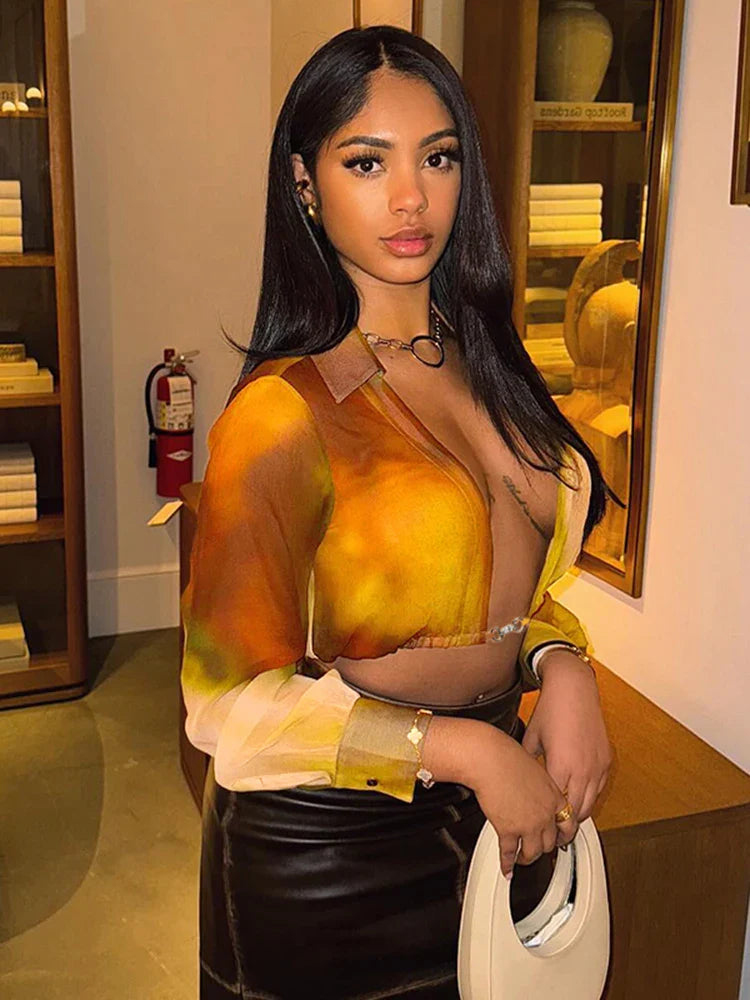 Festtoppar Dam Crop Top med Milda Ärmar i Polyester och Spandex 5