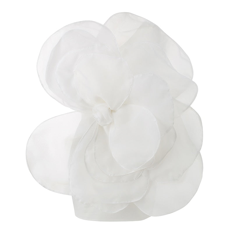 Kvinnors Miniklänning Diagonal Krage 3D-Blomdekoration Polyester 1