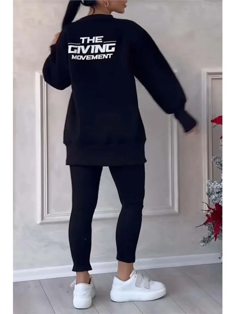 Kvinnors Vinterträningskläder Oregelbunden Tryckning Polyester-4