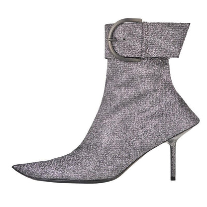 Dam Ankelstövlar i Mikrofiber med Blixtlås – Elegant Design och Hög Komfort för Vardagsbruk och Fest 9