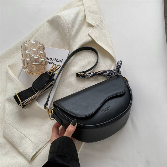 Damväska i Syntetläder med Avtagbar Rem – Vintage Design, Flera Förvaringsfack, Elegant Axelväska för Kvällsevenemang 1