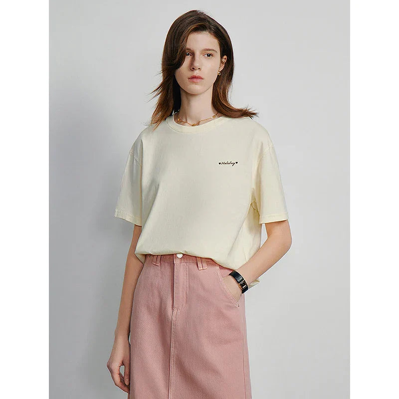 Dam T Shirtklänning med Tryck i Mjuk Bomull-4