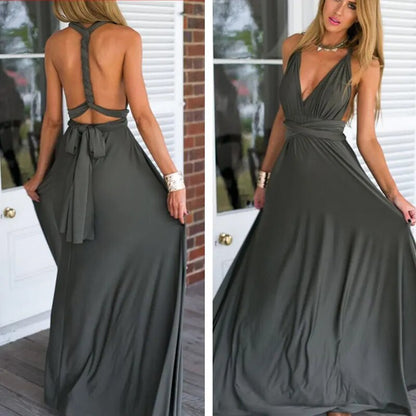 Variant image for Kvinnors Lång Klänning Boho Stil Viskos Elegant Luftig-21