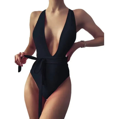 Dam Högskuren Klädsel Snörning Nylon Elastan-3