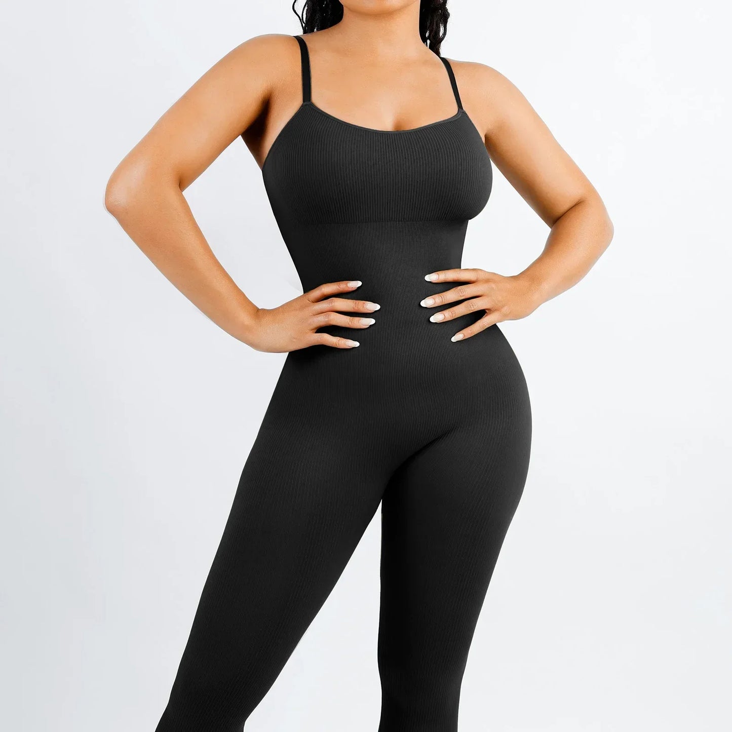 Dam Jumpsuit Rökfylld Nylon Spandex-1