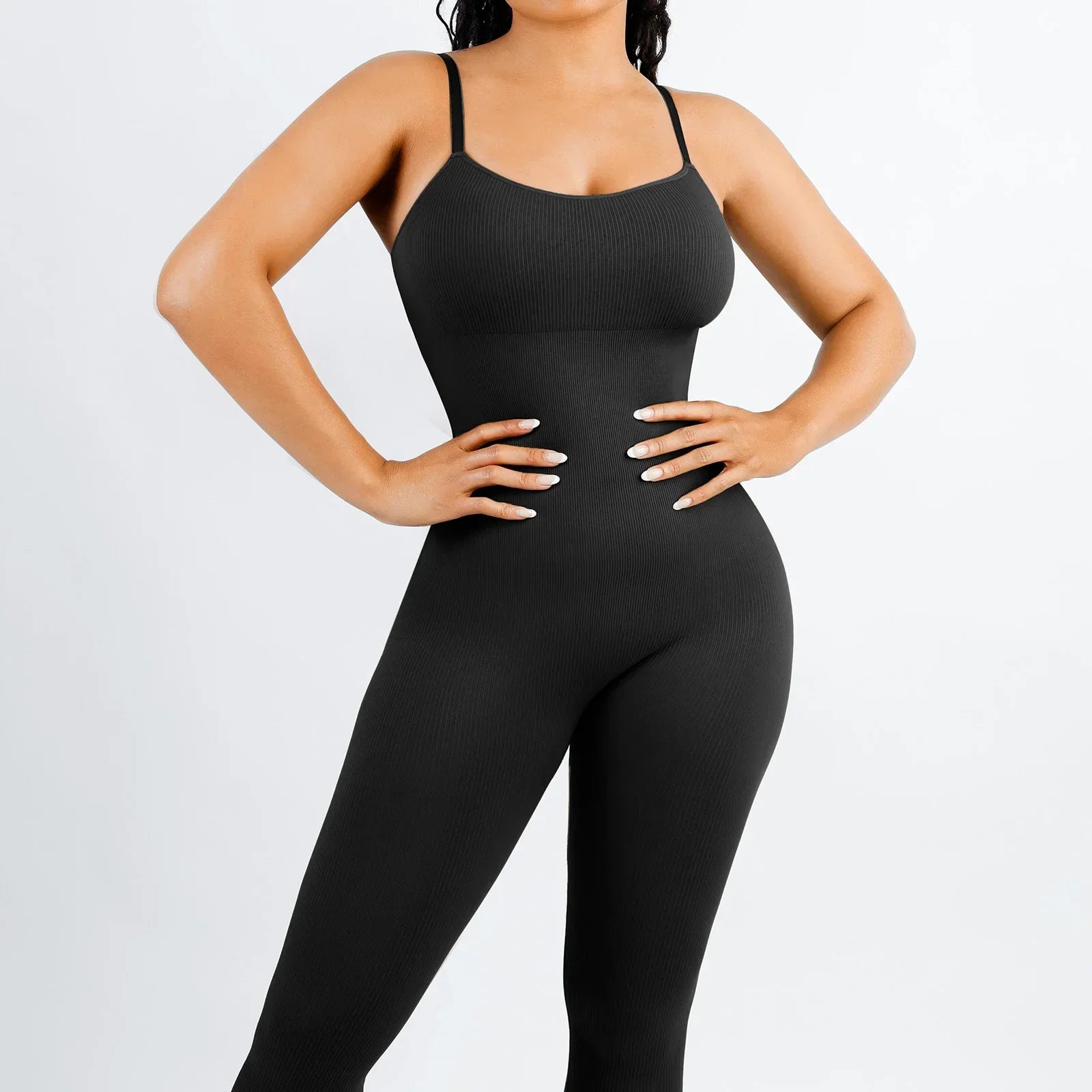 Dam Jumpsuit Rökfylld Nylon Spandex-1