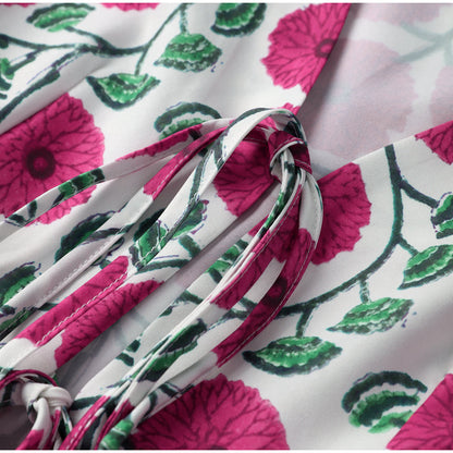 Dam Topp Blommönster Polyester Elegant-5